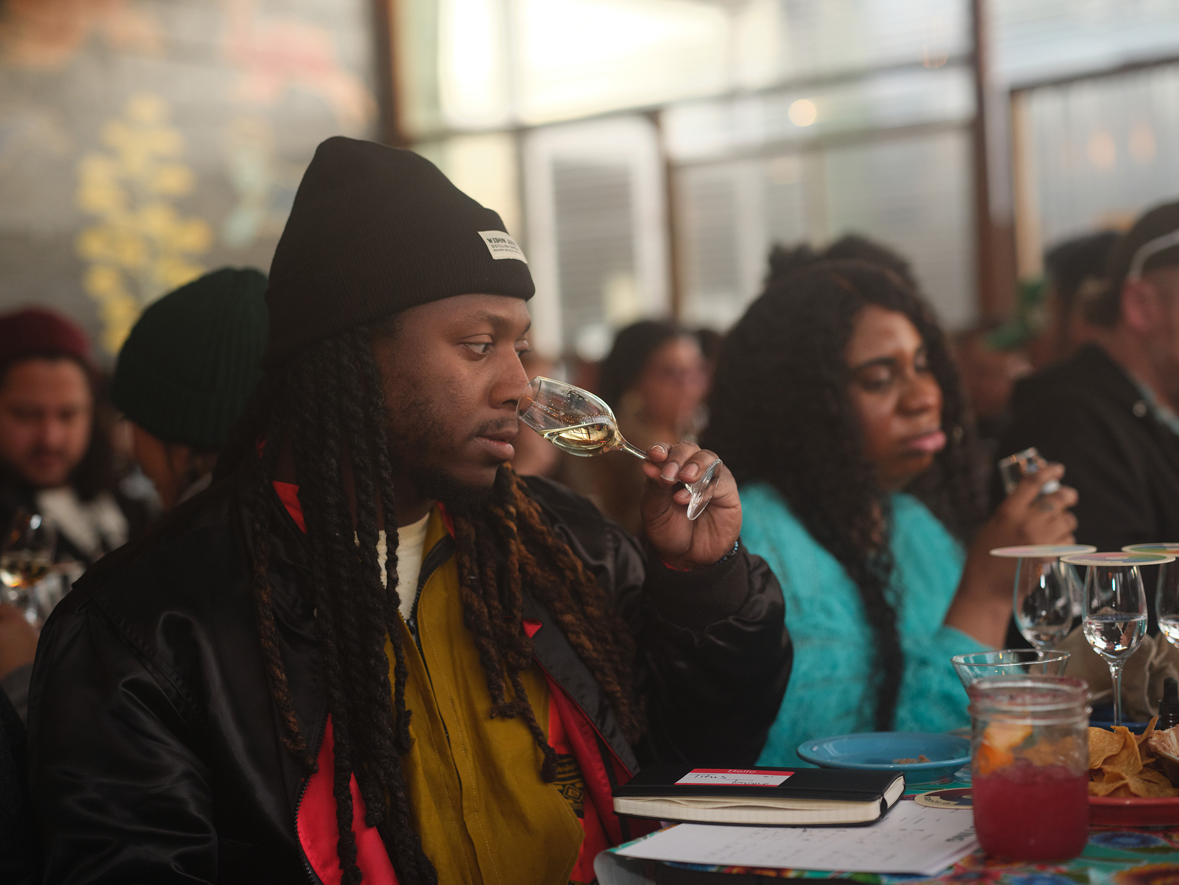 Documentary portrait at cocktail event